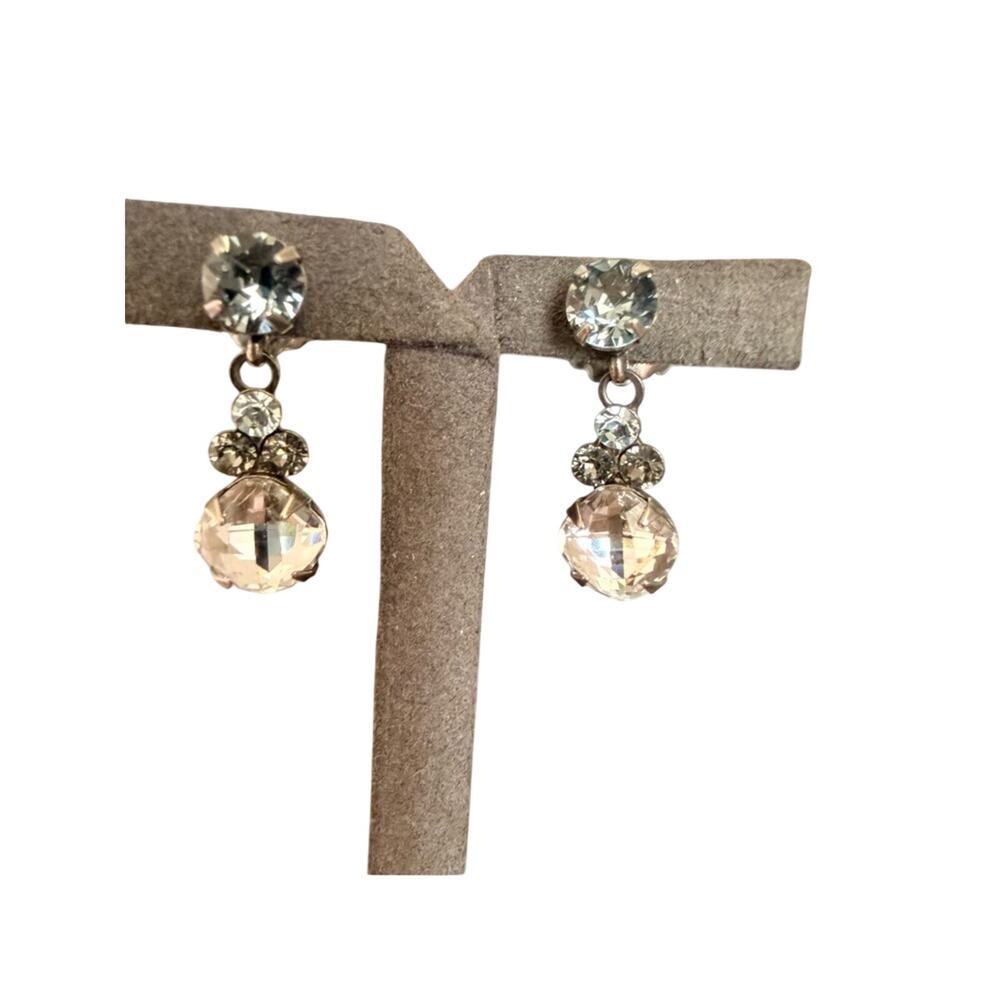 Sorrelli Crystal Dangle Silver Tone  Earrings